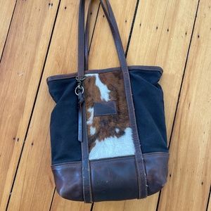 Handmade in the USA Canoe Genuine Leather Cowhide Bucket Bag